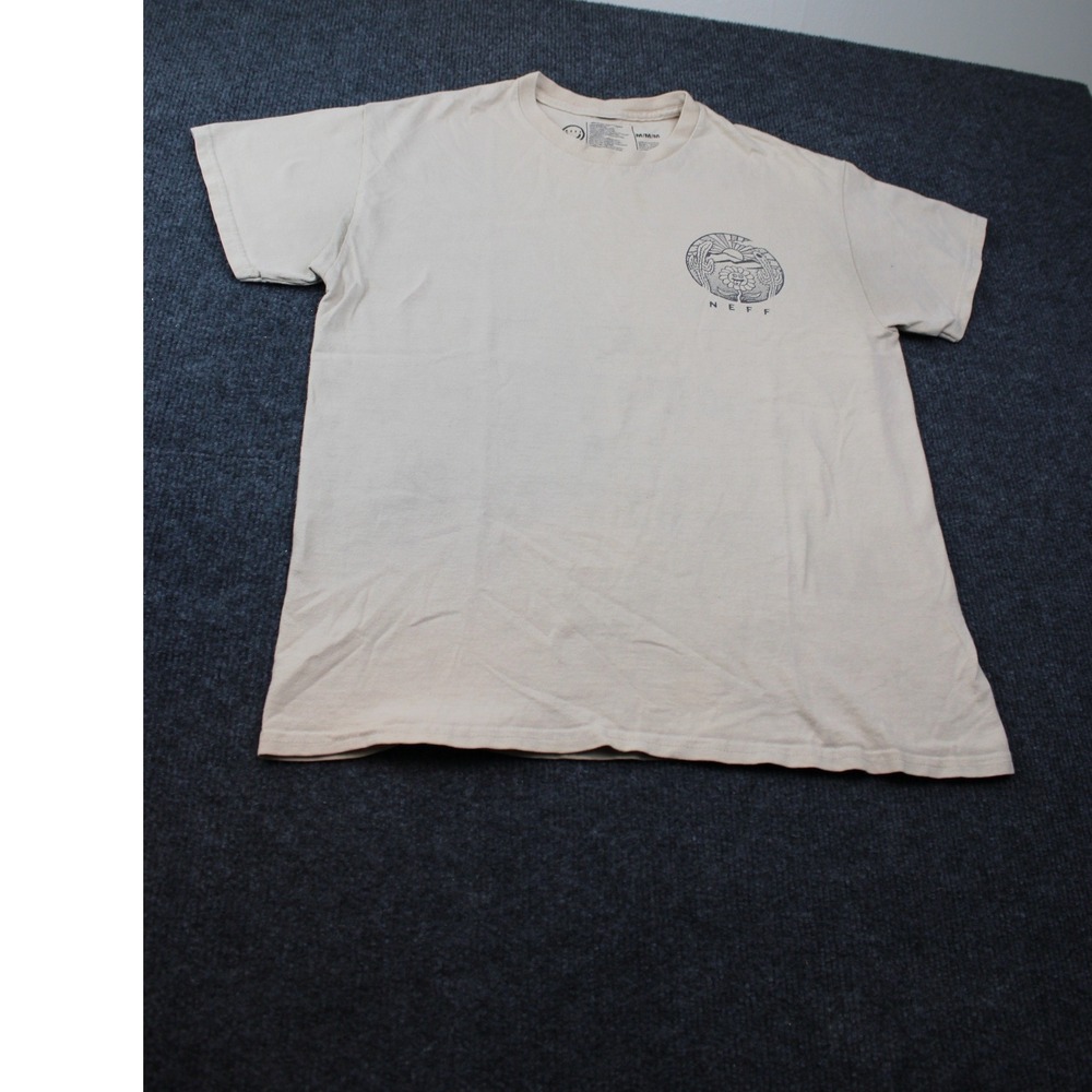 Neff Mens Desert Trips Melt Away Graphic T-Shirt Tan Cotton Size Medium